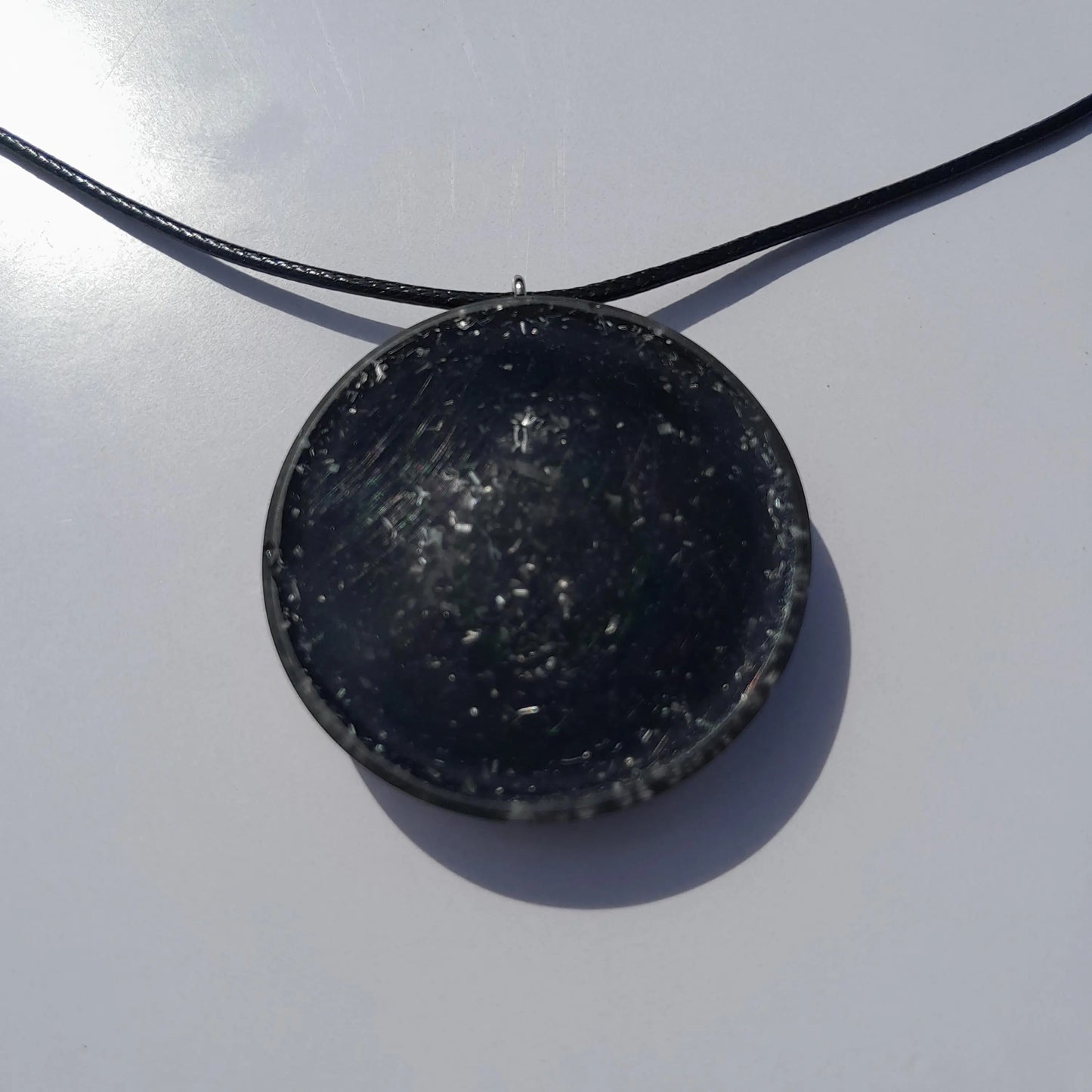 Colgante Orgonita Flor de la Vida con Shunguita- Protección 5G- Orgone Necklace