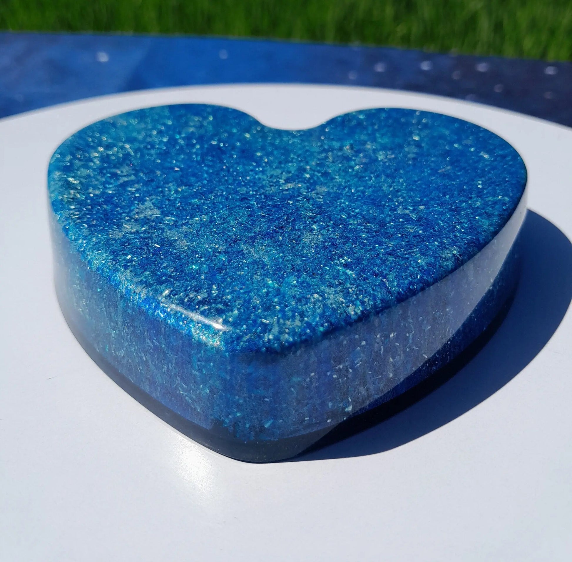 Corazón Orgonita Azul- Armonizador de Energía - mundoorgon
