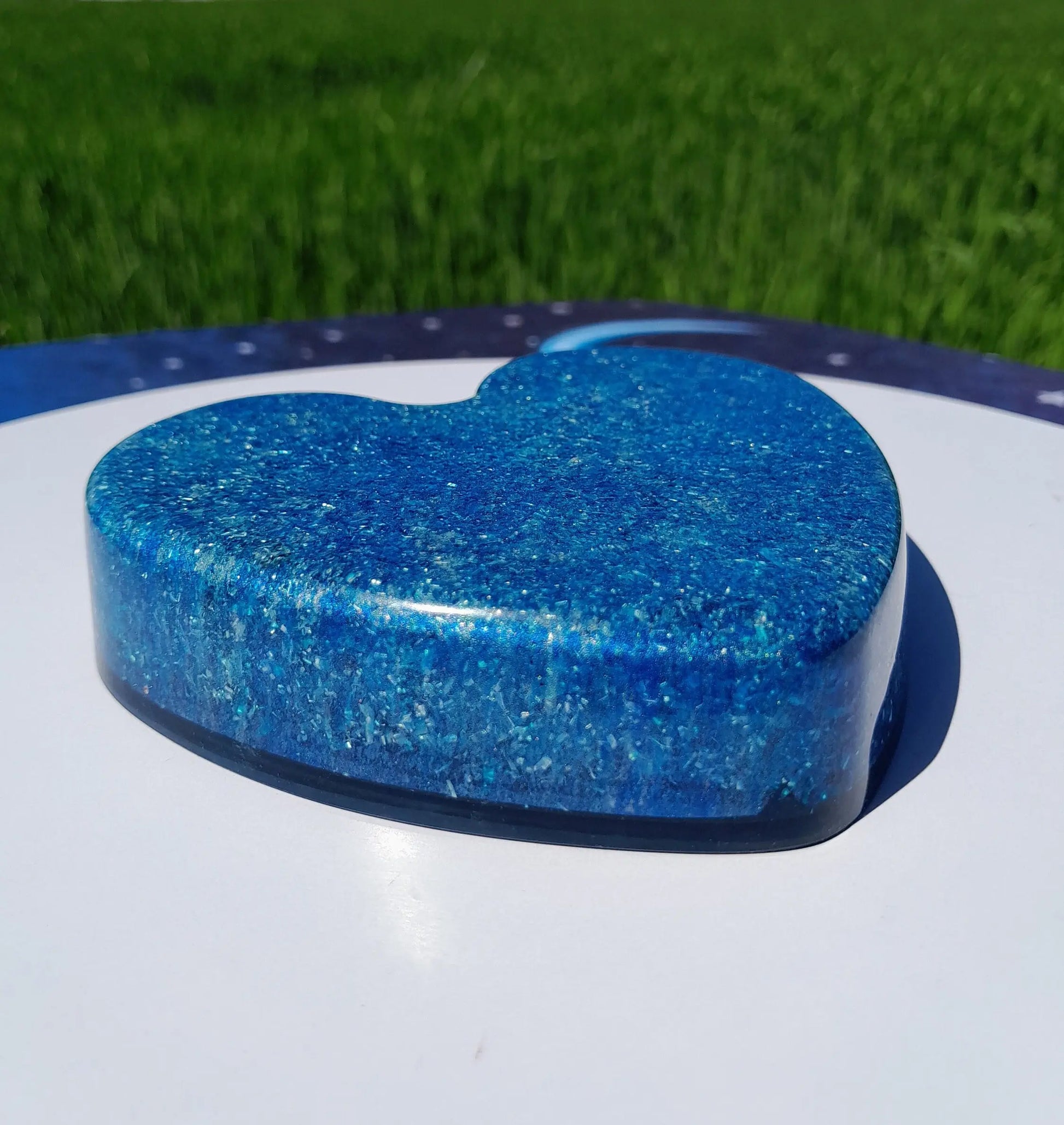 Corazón Orgonita Azul- Armonizador de Energía - mundoorgon