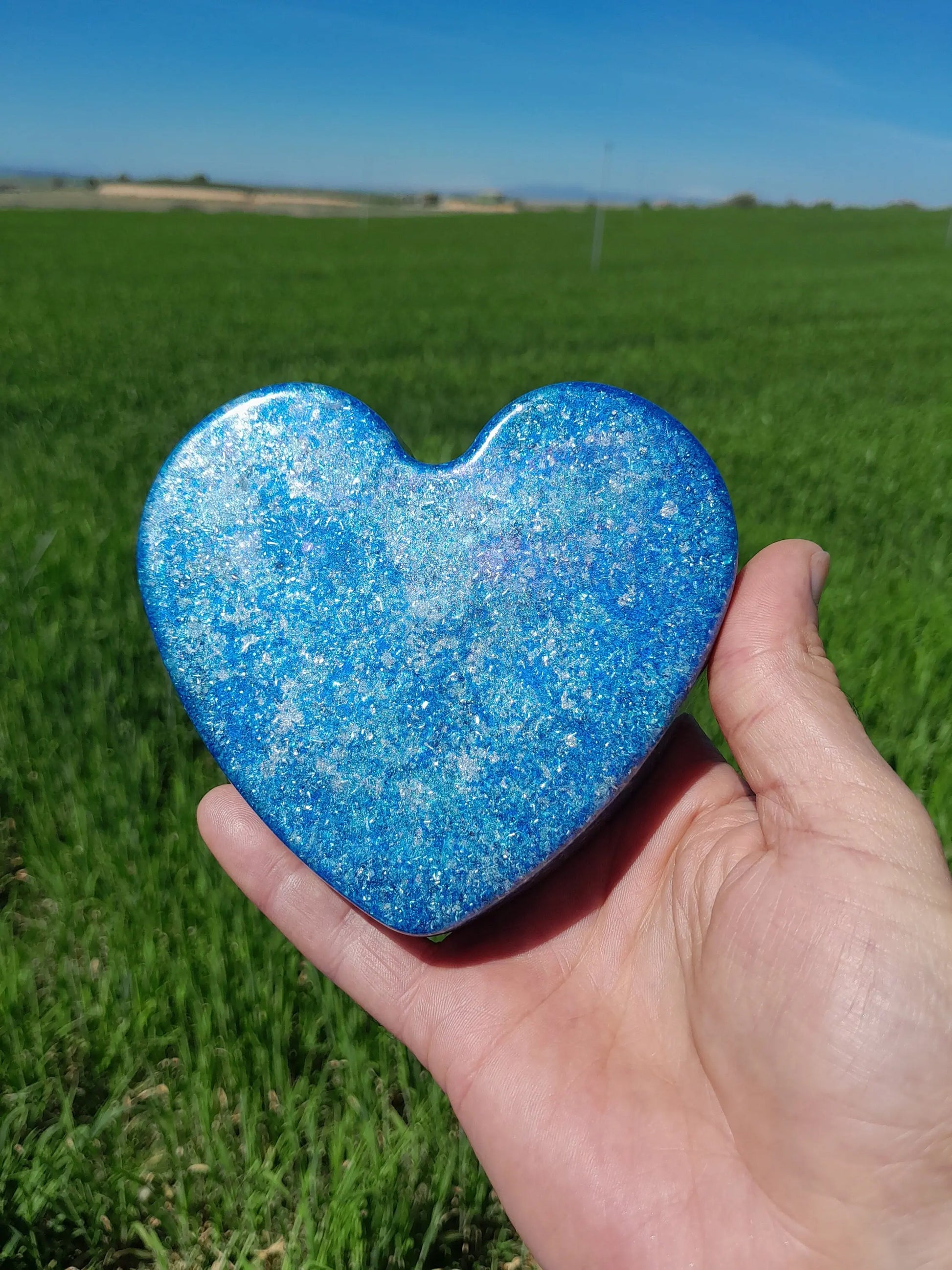 Corazón Orgonita Azul- Armonizador de Energía - mundoorgon