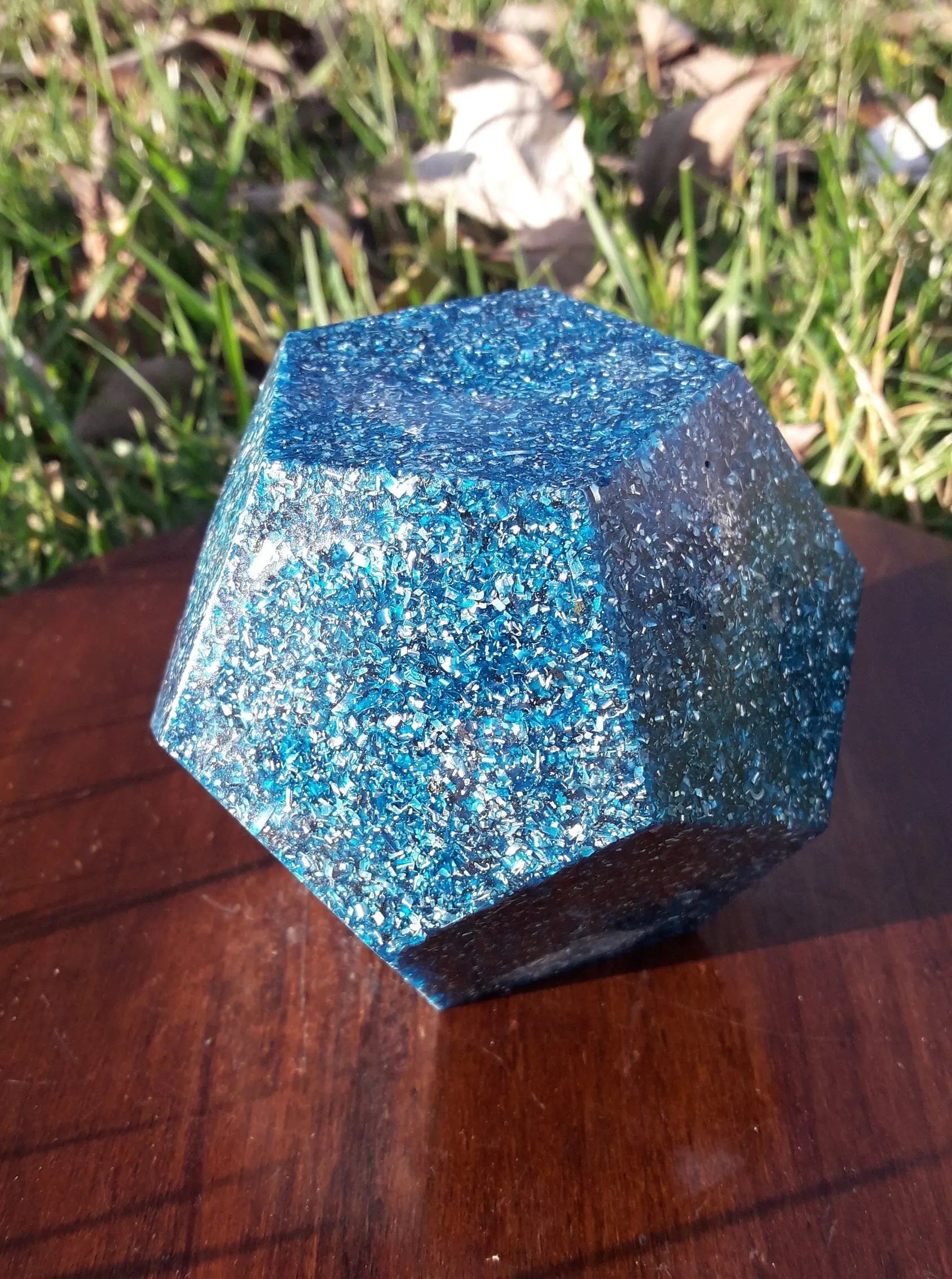 Dodecaedro Orgonita Azul- Armonizador Energético - mundoorgon