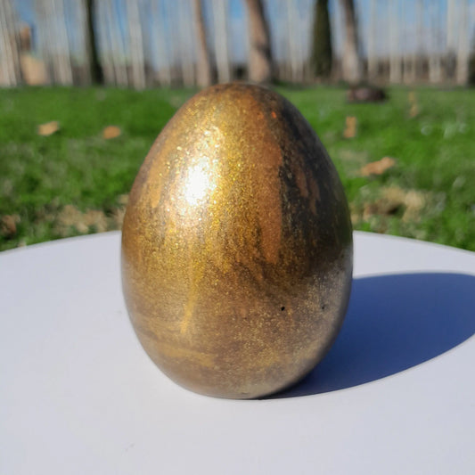 Huevo Orgónico Dorado con Shunguita - mundoorgon
