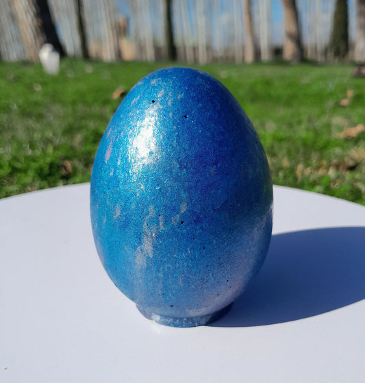 Huevo Orgonita Aguas Azules  con Shunguita - mundoorgon