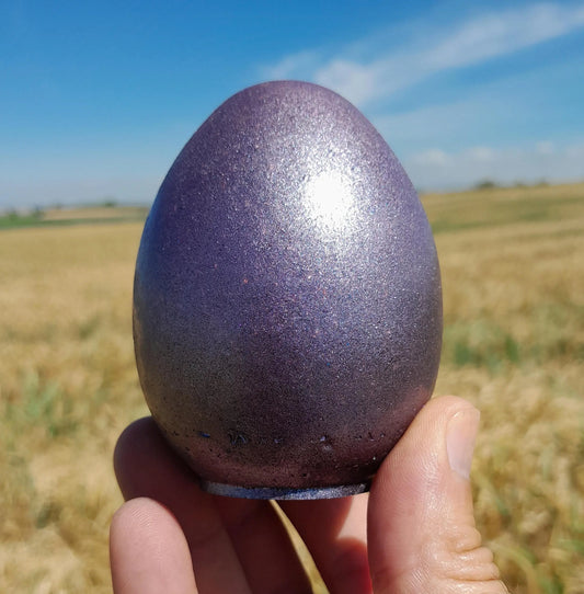Huevo de Orgonita Violeta con Shunguita - mundoorgon