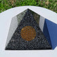Pirámide Orgonita Flor de la Vida con Shunguita- 120mm de Base - mundoorgon