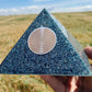 Pirámide Orgonita Lakhovsky MWO- Color Azul- 140mm de Base - mundoorgon