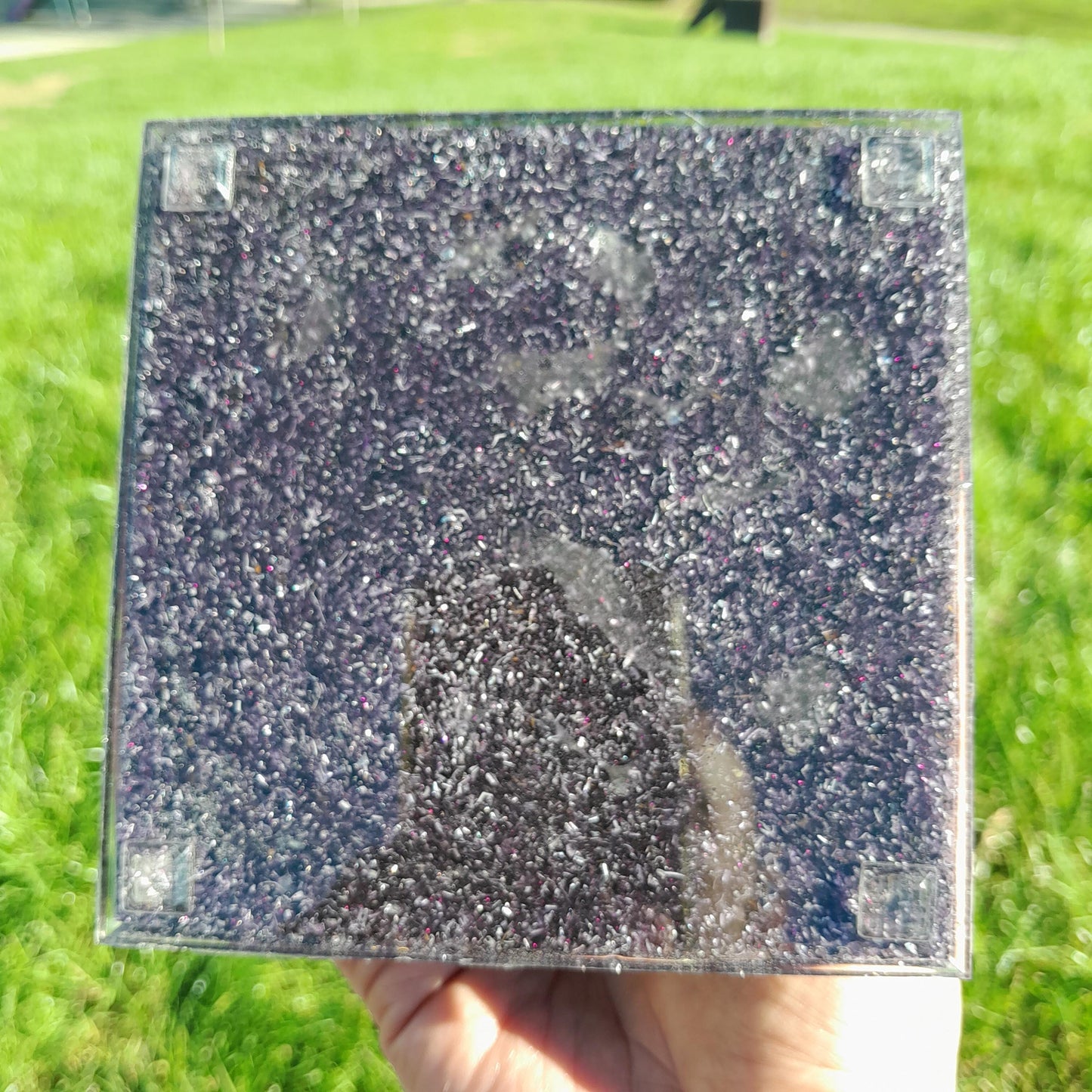 Pirámide Orgonita Estrella de 6 Puntas Violeta- 120mm de Base- Orgone Pyramid