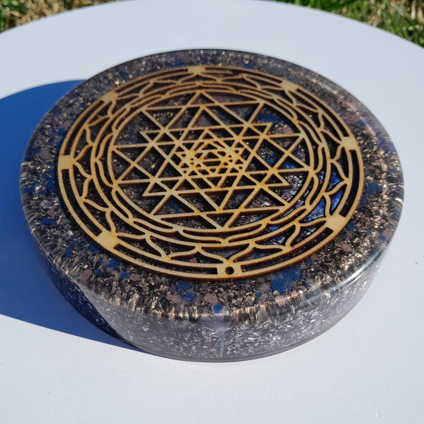 Placa de Carga de Orgón Sry Yantra- Generador Energía para Alimentos y Bebidas- Orgone Generator