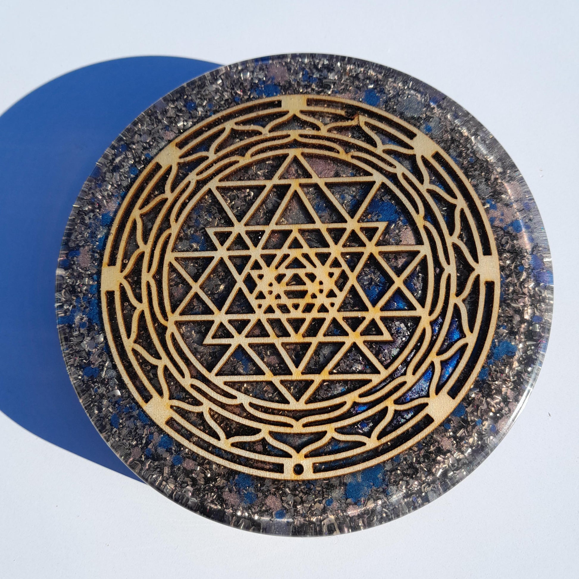 Placa de Carga de Orgón Sry Yantra- Generador Energía para Alimentos y Bebidas- Orgone Generator