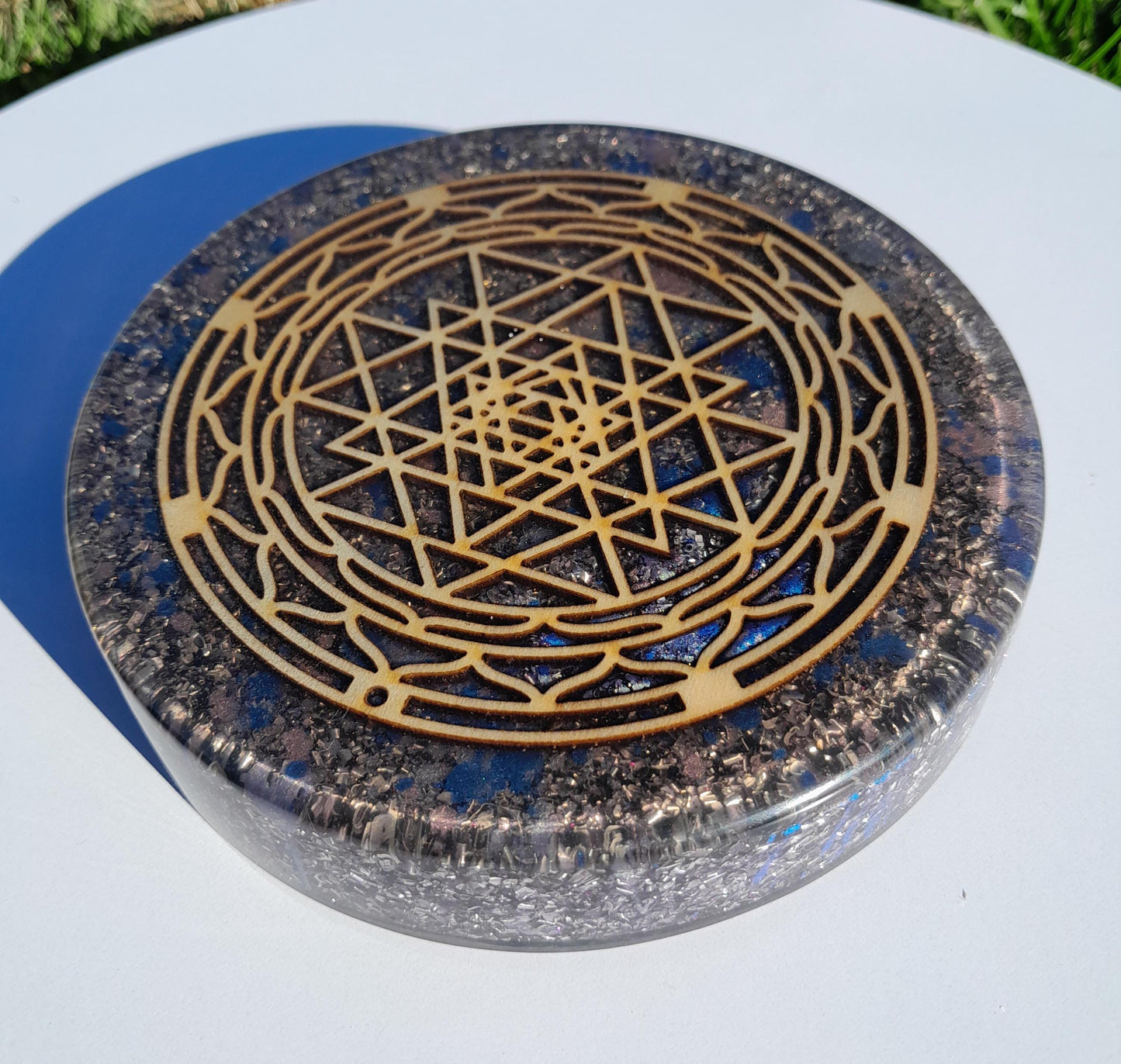 Placa de Carga de Orgón Sry Yantra- Generador Energía para Alimentos y Bebidas- Orgone Generator