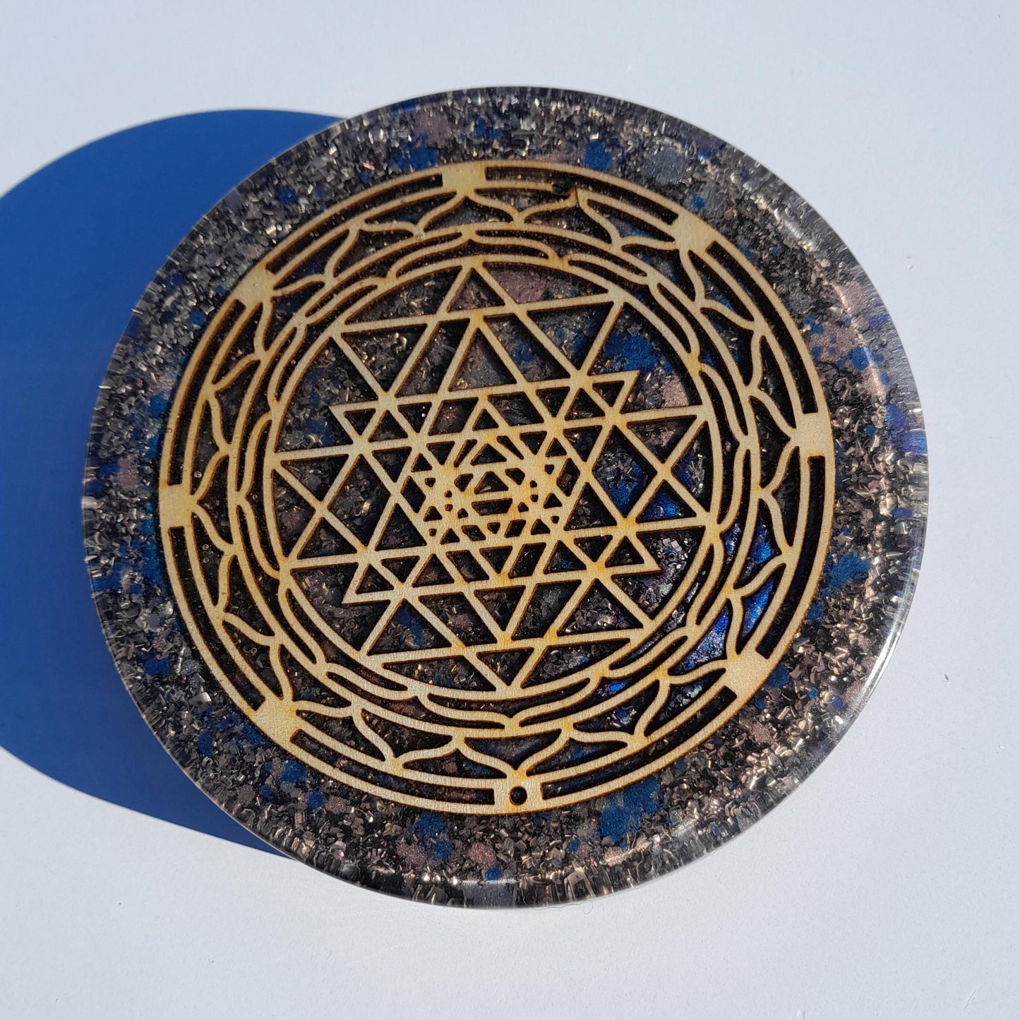 Placa de Carga de Orgón Sry Yantra- Generador Energía para Alimentos y Bebidas- Orgone Generator