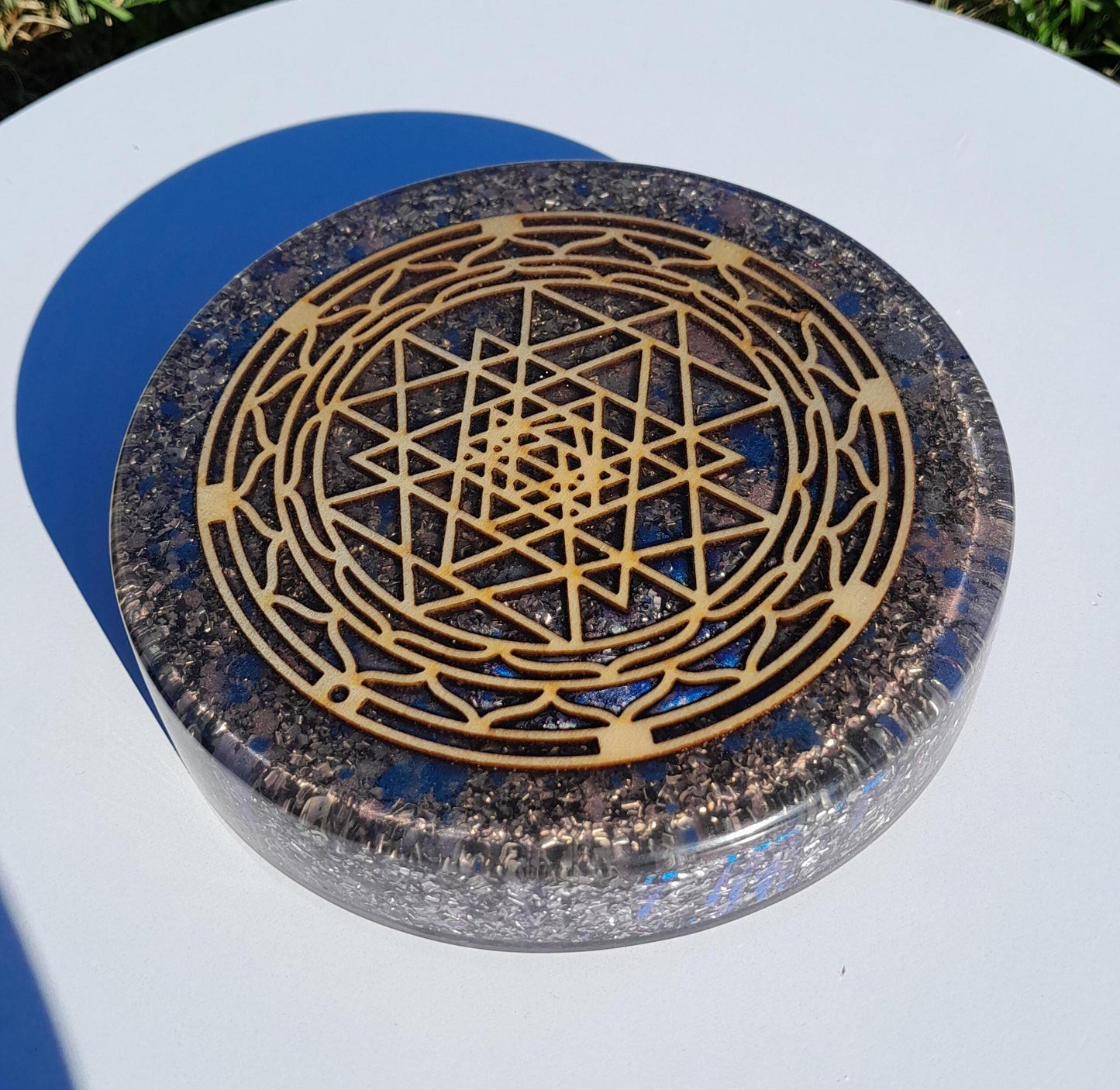 Placa de Carga de Orgón Sry Yantra- Generador Energía para Alimentos y Bebidas- Orgone Generator