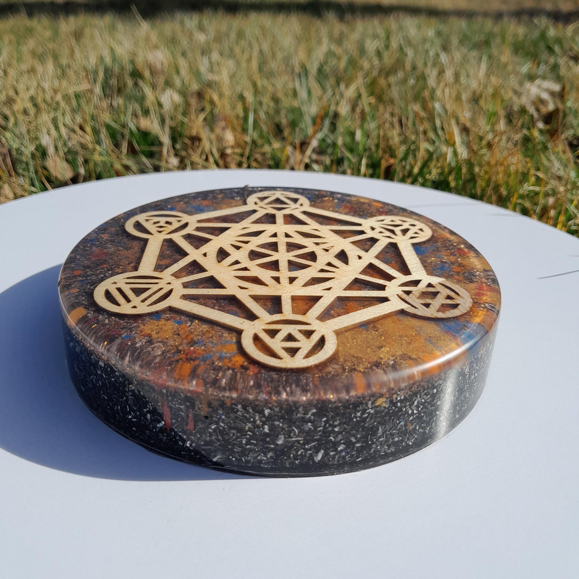 Placa de Carga de Orgón Metatron- Generador Energía para Alimentos y Bebidas- Orgone Generator