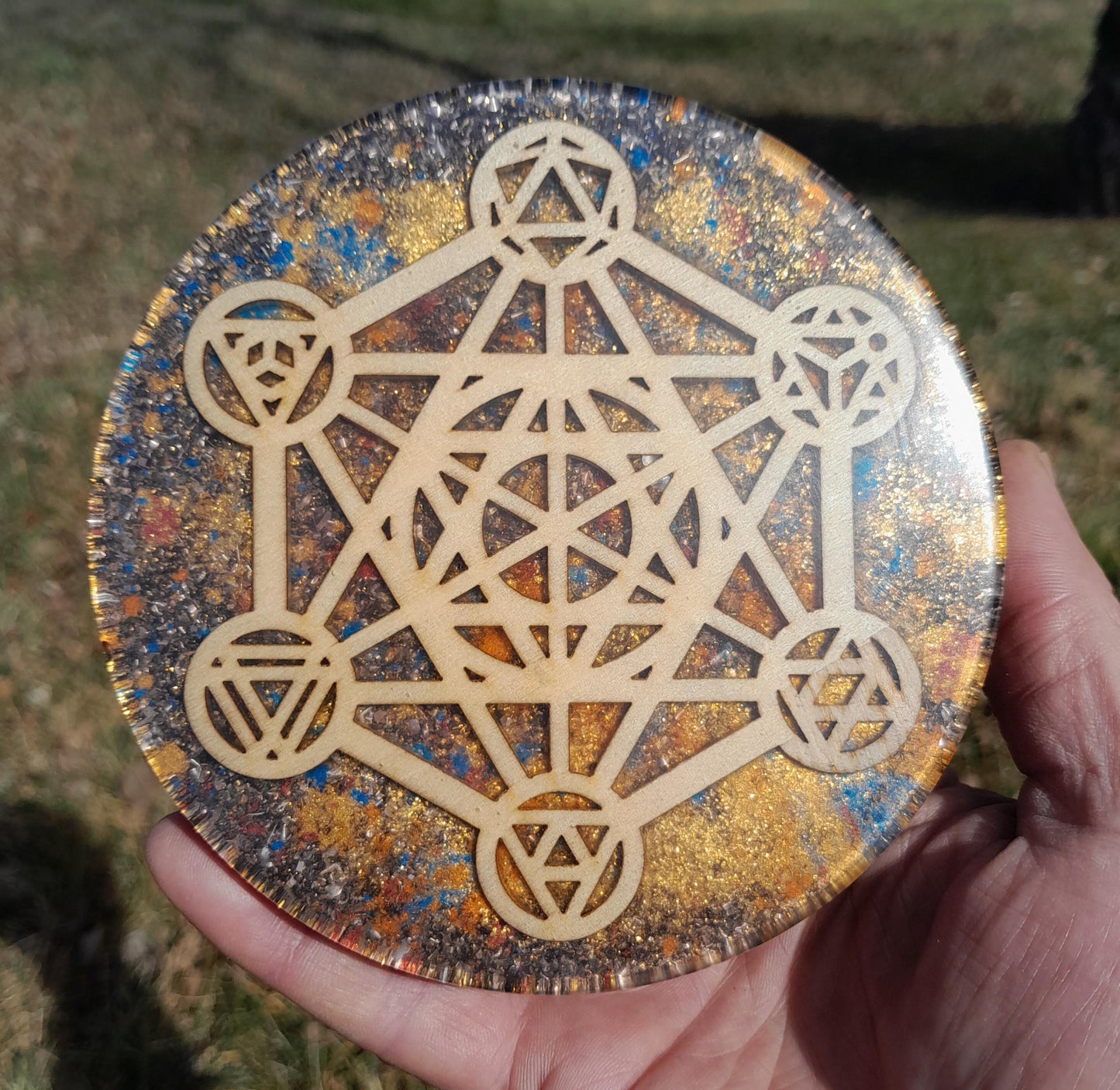 Placa de Carga de Orgón Metatron- Generador Energía para Alimentos y Bebidas- Orgone Generator