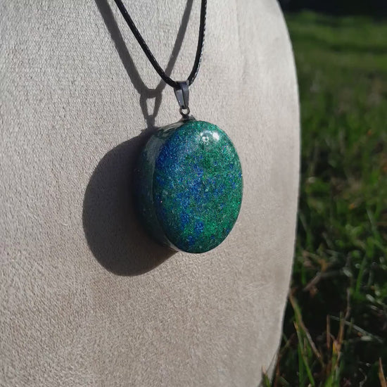 Colgante Orgonita Aguas Verdes y Azules- Protección 5G y EMF- Orgone Necklace