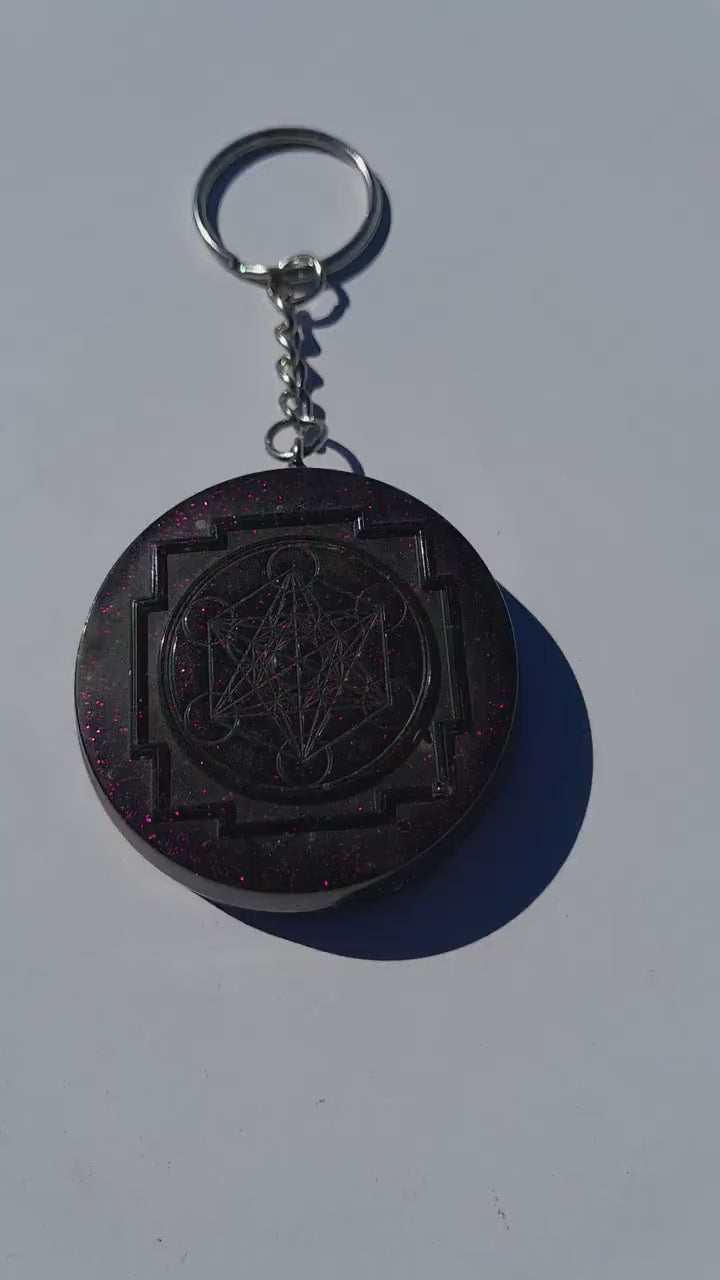 Llavero Orgonita Metatron con Shunguita- Protector 5G- Orgone Energy