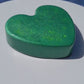 Corazón Orgonita Verde con Pigmentos de Mica y Shunguita- Generador Orgon