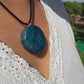 Colgante Orgonita Tonos Azules con Shunguita- Orgone Neckace