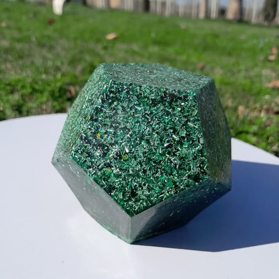 Dodecaedro Orgonita Verde- Protector 5G EMF- Armonizador Energético- Orgone Energy